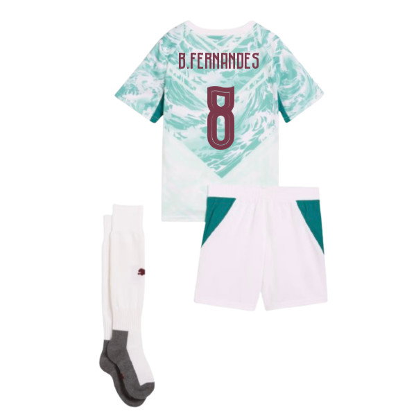 2026-2027 Portugal Away Mini Kit (B.Fernandes 8)-SoccerKits Hub | Buy Soccer Jerseys Online